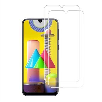 AMORUS 2Pcs/Set Full Glue Premium HD Clarity 9H Anti Scratch Tempered Glass Film for Samsung Galaxy M31 / Galaxy M21