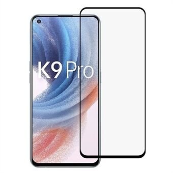 High Transparency Slim Anti-Explosion Full Glue Full Covering Silk Printing Tempered Glass Screen Protector for Oppo K9 Pro