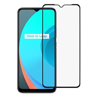 Anti-Drop Full Glue HD Full Coverage Silk Printing Anti-Explosion Slim Tempered Glass Screen Protector for Realme C11 (2021)