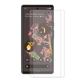 HAT-PRINCE 2Pcs/Set 9H Hardness 0.26mm Ultra-thin 2.5D Arc Edge High Transparency Tempered Glass Film Screen Protector for Google Pixel 6