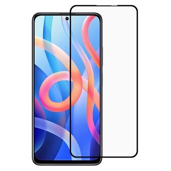 Silk Printing HD Clarity Full Coverage Full Glue Tempered Glass Screen Protector for Xiaomi Redmi Note 11 5G / Poco M4 Pro 5G