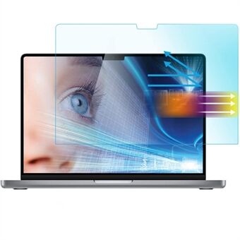 Full Coverage High Definition Clear 0.3mm Arc Edge Anti-Blue Light Tempered Glass Film for MacBook Pro 14.2 inch A2442 (2021)