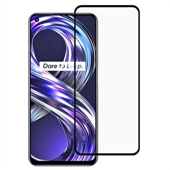 Complete Covering Full Glue Silk Printing HD Clear Tempered Glass Screen Protector for Realme 8i