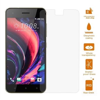 0.3mm Tempered Glass Screen Protector Guard for HTC Desire 10 Pro (Arc Edge)