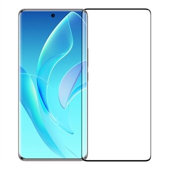 PINWUYO No Fingerprint Explosion-proof Arc Edge Full Coverage 3D Hot Bending Tempered Glass Screen Protector [Full Glue] for Honor 60 Pro