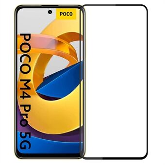 PINWUYO Smooth Touch Anti-explosion Full Glue Anti-fingerprint 9H Full Screen Tempered Glass Protective Film for Xiaomi Poco M4 Pro 5G/Redmi Note 11 5G