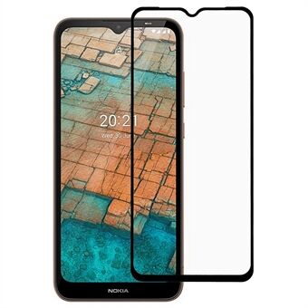 For Nokia C20 Silk Printing 9H Hardness Anti-scratch High Clarify Full Cover Full Glue Bubble Free Tempered Glass Film