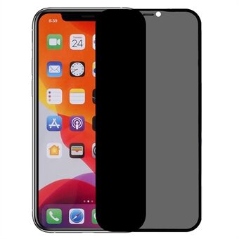 For iPhone 11 Pro Max/XS Max 6.5 inch Wear-resistant Anti-spy Full Glue HD Full Coverage Matte Silk Printing Tempered Glass Screen Protector Film with Dust-proof Net