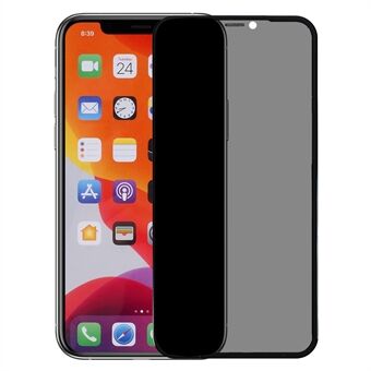 For iPhone 11 Pro/XS 5.8 inch/X Explosion-proof Anti-spy HD Full Glue Full Coverage Matte Silk Printing Tempered Glass Screen Protector Film with Dust-proof Net