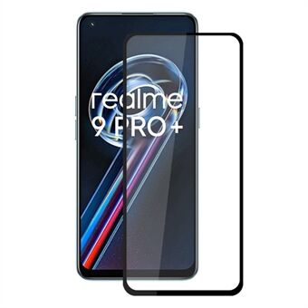 MOCOLO Full Cover Full Glue Screen Protector for Realme 9 Pro+, Double Defense HD Anti-fingerprint Tempered Glass Film - Black