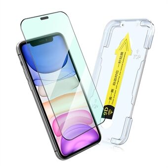 ENKAY for iPhone 11 Pro/XS/X 5.8 inch Full Glue Silk Printing Green Light Eye Protection Tempered Glass Full Screen Film with Easy Installation Tool