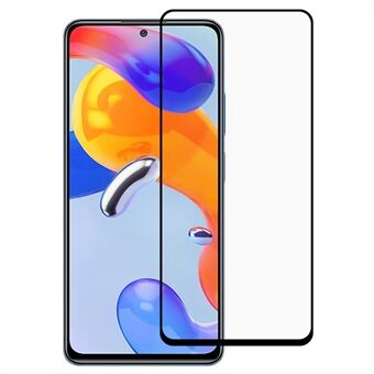 Full Glue Ultra Clear Silk Printing Tempered Glass Film for Xiaomi Redmi Note 11 Pro 4G (MediaTek)/Note 11 Pro 5G (Qualcomm), HD Shatter-Proof Full Screen Protector Film