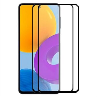 HAT PRINCE 2Pcs/Pack for Samsung Galaxy M52 5G 9H Tempered Glass Screen Film 0.26mm 2.5D Arc Edge HD Full Coverage Full Glue Screen Protector