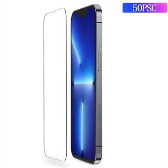 For iPhone 13 6.1 inch/13 Pro 6.1 inch 50Pcs/Pack High Aluminium-silicon Glass Film 9H Hardness Tempered Glass Screen Protector