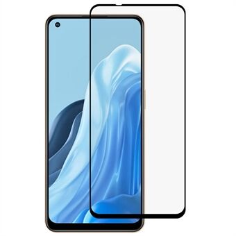 RURIHAI for Oppo Reno6 4G/Reno7 AGC Tempered Glass Film Full Cover Full Glue 0.18mm Clear Silk Printing Screen Protector