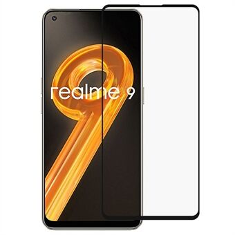 For Realme 9 Anti-shock Full Covering Full Glue Phone Screen Protector Silk Printing Tempered Glass Film