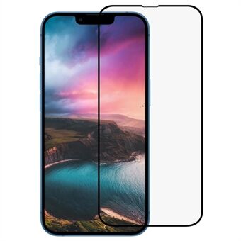 RURIHAI For iPhone 14 6.1 inch Secondary Hardening Full Glue 0.26mm Thick 2.5D Arc Edge Full Covering HD Anti-shock High Aluminum-silicon Glass Film