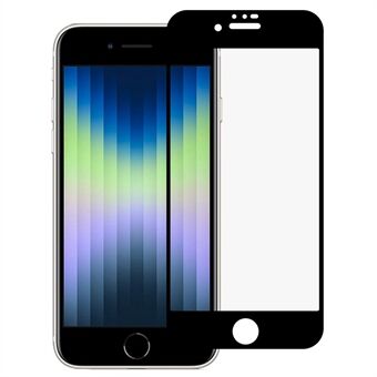 For iPhone SE (2020)/SE (2022)/iPhone 7/8 4.7 inch Anti-scratch 9D Full Cover Side Glue Tempered Glass Film Anti-explosion Silk Printing Screen Protector