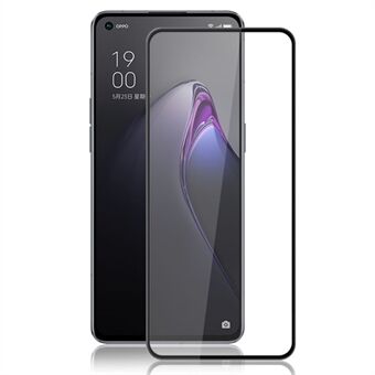 MOCOLO For Oppo Reno8 5G (Global Version) / Reno8 5G Full Glue Tempered Glass Secondary Strengthening Anti-explosion Super Clear Full Covering Silk Printing Screen Protector Film - Black