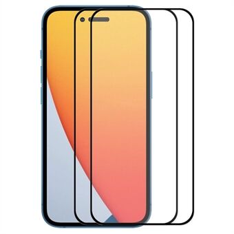 ENKAY HAT PRINCE 2Pcs / Pack for iPhone 14 Pro Max 6.7 inch 0.26mm Clear Screen Protector 2.5D 9H Hardness Full Cover Full Glue High Aluminium-silicon Glass Film