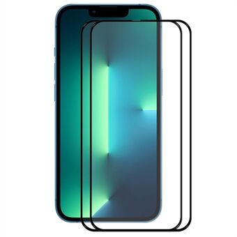 ENKAY HAT PRINCE 2Pcs / Pack for iPhone 14 Max 6.7 inch 0.26mm 2.5D Arc Edge Full Screen Protector 9H Full Glue HD Clear High Aluminium-silicon Glass Film