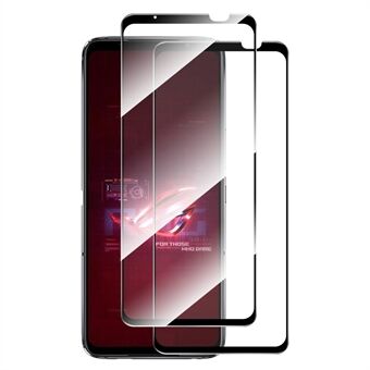 ENKAY HAT PRINCE 2Pcs / Set For Asus ROG Phone 6 5G / 6D 5G / 6 Pro 5G Full Glue Full Screen Protector High Aluminium-silicon Glass 0.26mm 9H 2.5D Arc Edge HD Clear Screen Film