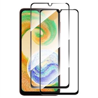 ENKAY HAT PRINCE 2Pcs / Set For Samsung Galaxy A04 4G (164.4 x 76.3 x 9.1 mm) / A04s 4G (164.7 x 76.7 x 9.1 mm) Screen Protector 0.26mm 9H 2.5D Arc Edge Full Glue High Aluminium-silicon Glass Film