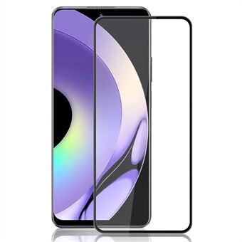 MOCOLO For Realme 10 Pro 5G Tempered Glass Screen Protector Silk Printing Secondary Hardening Shatterproof Film - Black