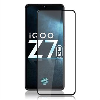 MOCOLO Full Screen Protector for vivo iQOO Z7 5G , Tempered Glass Silk Printing Secondary Hardening Film - Black