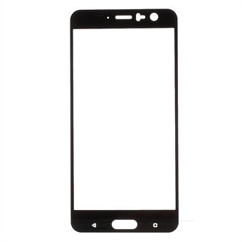 Silk Printing Full Size Tempered Glass Screen Protector Film (Arc Edge) for HTC U11 - Black