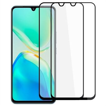 AMORUS 2PCS / Set For vivo S15e 5G Full Cover Full Glue Tempered Glass Secondary Strengthening Silk Printing Screen Protector Screen Film - Black