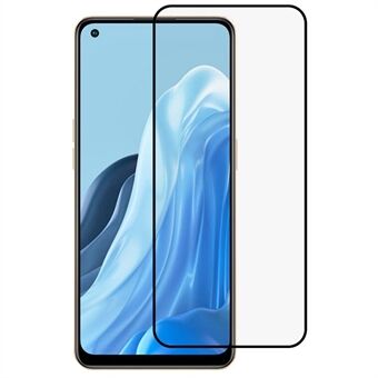 RURIHAI for Oppo Reno7 A (Japan Version) Smooth Touch Aluminum-silicon Glass Film, 9H Secondary Hardening 2.5D HD Full Coverage Full Glue Screen Protector