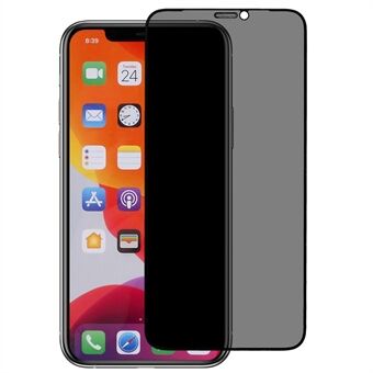 For iPhone 11 Pro Max / XS Max 6.5 inch Silk Printing Privacy Screen Protector High Aluminium-silicon Glass Full Cover Full Glue Anti-static Film with Dust-proof Net