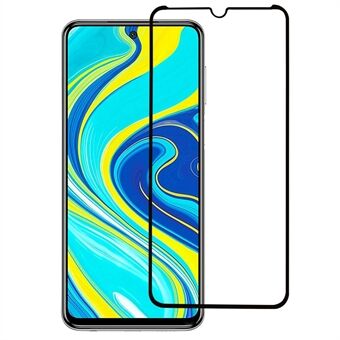 For Xiaomi Redmi Note 9 Pro Max / Note 9S 4G / Note 9 Pro 4G Silk Printing Full Covering 9D Tempered Glass Film Side Glue Anti-scratch Screen Protector