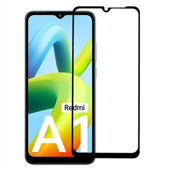 For Xiaomi Redmi A1 4G Full Coverage Silk Printing Screen Protector Full Glue Tempered Glass Film