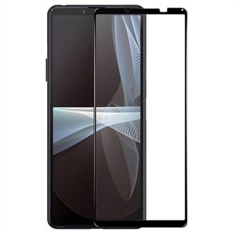 NORTHJO A++ For Sony Xperia 10 III 5G / 10 III Lite Silk Printing Screen Protector 0.3mm 2.5D Full Glue High Aluminum-silicon Glass Film - Black