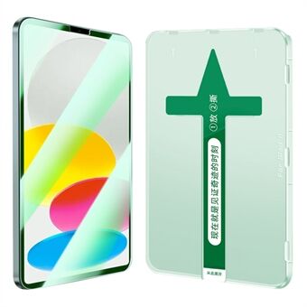 For iPad Pro 12.9 (2022) / (2021) / (2020) Green-ray Filter Eye Protection Tempered Glass Film Anti-explosion Full Screen Protector with Plastic Injection Installation Tool