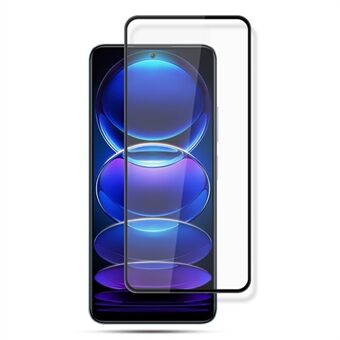 AMORUS Full Screen Protector For Xiaomi Redmi Note 12 Pro 5G Anti-scratch HD Silk Printing Full Glue Secondary Hardening Tempered Glass Film - Black