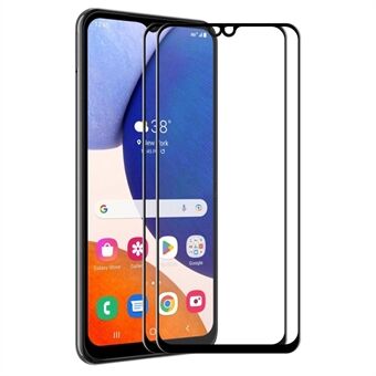 ENKAY HAT PRINCE 2Pcs / Pack Full Screen Protector For Samsung Galaxy A14 5G, Anti-scratch Ultra Clear 6D Silk Printing High Aluminium-silicon Glass Full Glue Film