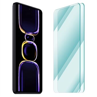 ENKAY HAT PRINCE 2Pcs / Pack Tempered Glass Screen Protector for Xiaomi Redmi K60E 5G, Full Glue 2.5D Arc Edge Anti-Fingerprint 0.26mm Clear Film