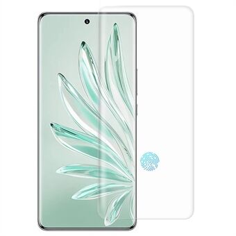 RURIHAI For Honor 70 Pro+ 5G / 80 Pro 5G 3D Curved Screen Protector Ultra Clear UV Liquid Tempered Glass Film Support Fingerprint Unlock