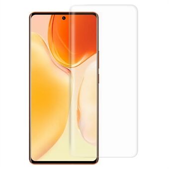 RURIHAI Full Screen Protector for vivo iQOO 9 Pro / iQOO 8 Clear 3D Curved UV Liquid Tempered Glass Film Support Fingerprint Unlock