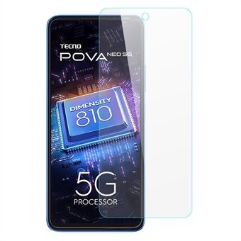 For Tecno Pova Neo 5G Super Clear 0.3mm Tempered Glass Screen Protector Arc Edge Phone Screen Film