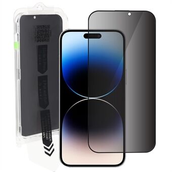 RURIHAI For iPhone 14 Pro Max Anti-spy High Aluminium-silicon Glass Film Full Glue Anti-static Phone Screen Protector