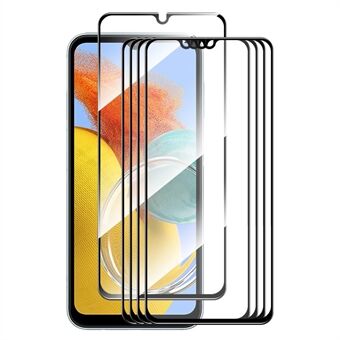 ENKAY HAT PRINCE 5Pcs for Samsung Galaxy M14 5G High Aluminium-silicon Glass Anti-explosion Film 0.26mm 9H 2.5D Silk Printing Screen Protector