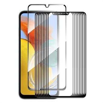 ENKAY HAT PRINCE 10Pcs for Samsung Galaxy M14 5G 0.26mm High Aluminium-silicon Glass Anti-scratch Film Silk Printing 9H 2.5D Screen Protector