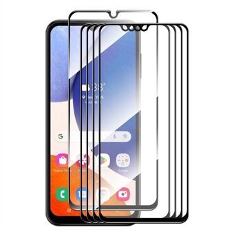 ENKAY HAT PRINCE 5Pcs for Samsung Galaxy A14 5G / A14 4G High Aluminium-silicon Glass 9H Screen Protector 2.5D 0.26mm Silk Printing Anti-scratch Film