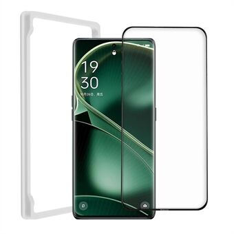 3D Curved Phone Full Screen Protector for Oppo Find X6 , Full Glue Tempered Glass Film with Installation Frame