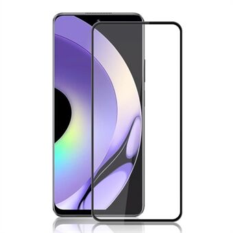 AMORUS Full Screen Protector for Realme 10 Pro 5G Secondary Hardening Tempered Glass Silk Printing Full Glue Film - Black