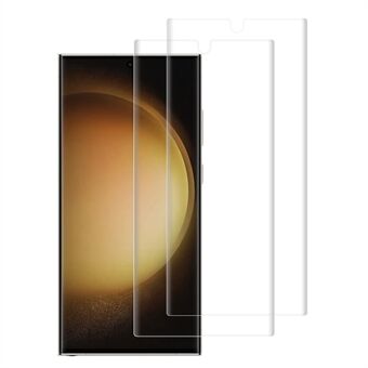 RURIHAI 2Pcs / Set Tempered Glass Film for Samsung Galaxy S23 Ultra , 0.3mm 3D Curved UV Screen Protector (Ultrasonic Fingerprint Unlock)